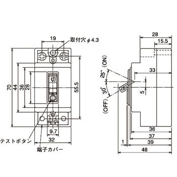 NV-L22GR 20A 100-200V 15MA G 安全ブレーカ形漏電遮断器 NV-L22GRシリーズ 1個 三菱電機 【通販モノタロウ】