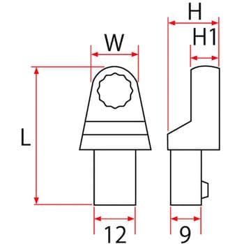 WPC-B16 差替式デジタルトルクレンチ用メガネヘッド 1個 Pro-Auto