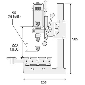 K-280 卓上フライス盤兼ボール盤 1台 ホーザン 【通販モノタロウ】