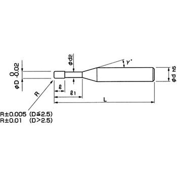 高硬度用ロングネックラジアス 4枚刃 NS(日進工具)