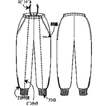 1140 ジャージ 裾ファスナータイプ(婦人用) 1本 ノーブランド 【通販