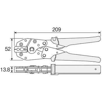 P-741 圧着工具(BNCコネクター用) 1個 ホーザン 【通販サイトMonotaRO】