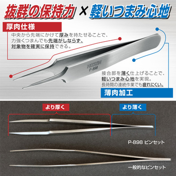 ピンセット(強力型) ホーザン