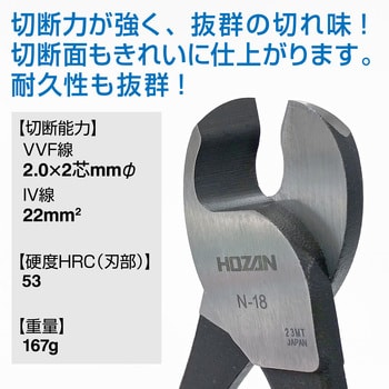 ワイヤーカッター ホーザン ケーブルカッター本体 【通販
