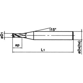 2枚刃エムスター強化形エンドミル(M) 三菱マテリアル