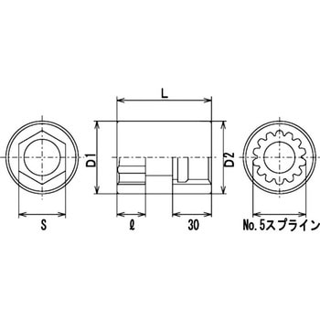 No.5スプラインソケット - FPC