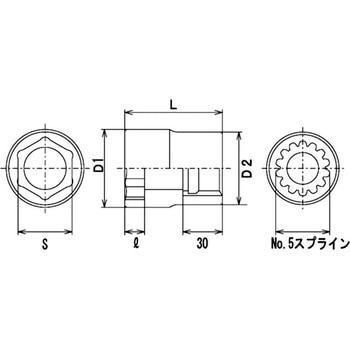 スーパースリムスプライン浅口ソケット - FPC
