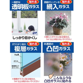 どんなガラスにも貼れるシルエットが映らない目かくしシート リンテックコマース