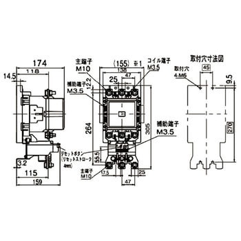 標準形電磁開閉器(ケースカバーなし) 富士電機