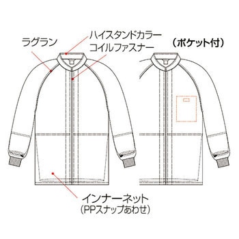 FX70940 FXセレクト 常温 コートタイプ長袖B(男女共用) 1着