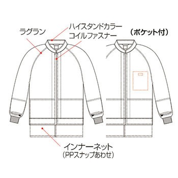 FXセレクト 清涼 ジャケットタイプ長袖B(男女共用) FX70951R サンエス