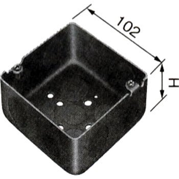 DS3744B 塗装中型四角アウトレットボックス浅型 1個 パナソニック ...