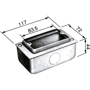 真鍮（ブラス）製スイッチボックス　スイッチBOX　1インチ　管100435