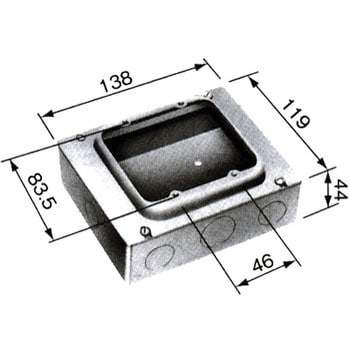 DS4912 2コ用スイッチボックス(カバー付) 1個 パナソニック(Panasonic) 【通販モノタロウ】