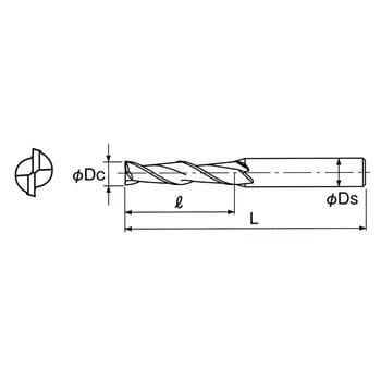 GSX21200C-3D GSX MILL 2枚刃 3D 1本 NACHI(不二越) 【通販サイト