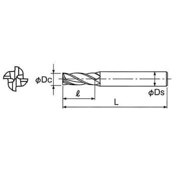 GSX41600C-2.5D GSX MILL 4枚刃 2.5D 1本 NACHI(不二越) 【通販サイト