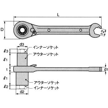 5サイズギアレンチ