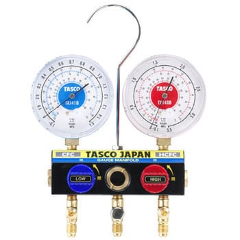 R22・R12・R502 ボールバルブ式マニホールド(サイトグラス付) タスコ ...