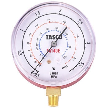 R134a・R404A ハイブリッド型圧力計(高圧側) 検査合格証明書(ロット証明)付 TASCO(タスコ)