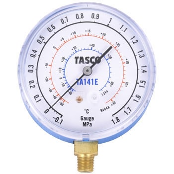 TA141E R134a・R404A ハイブリッド型圧力計(低圧側) 検査合格証明書