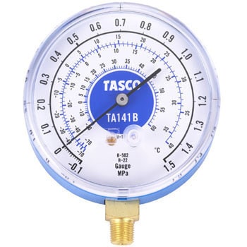 TA141B R22・R12・R502 高精度圧力計(低圧側) 検査合格証明書(ロット 