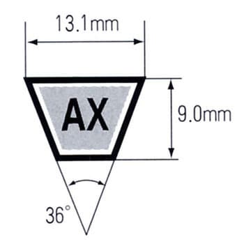 AX47 e-POWER Vベルト ローエッジコグタイプ AX形 1本 三ツ星ベルト