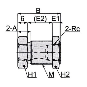 SUS316締付継手 隔壁ソケット