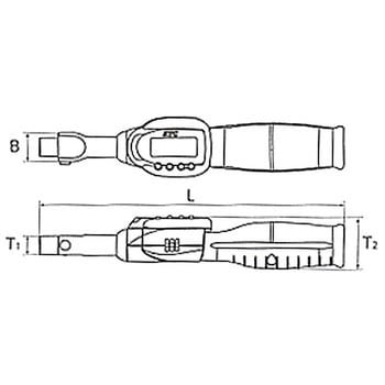 TGEK040X132 デジラチェ ヘッド交換式9.5sq.ラチェットヘッドセット 1