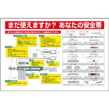 安全帯関連標識 ユニット 保護具・墜落制止用器具標識 【通販モノタロウ】