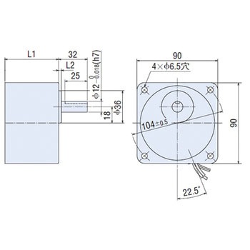 ギヤヘッド GN-S 40W 取付角90mm オリエンタルモーター