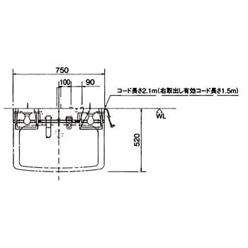 洗面化粧台PTシリーズ(間口750mm)一面鏡