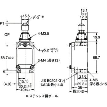 WLD3 2回路リミットスイッチ WL 一般形 1個 オムロン(omron) 【通販