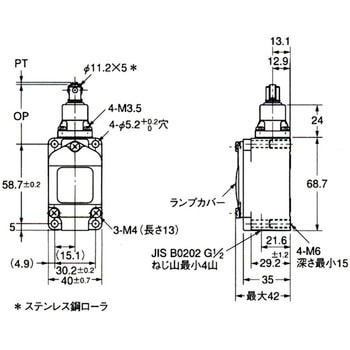 2回路リミットスイッチ WL 一般形 omron(オムロン)