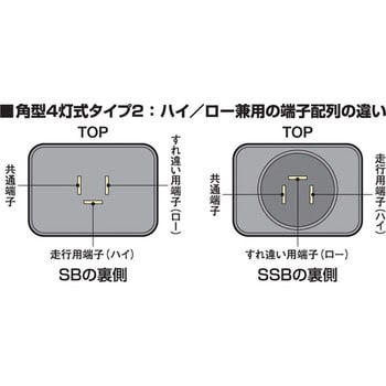 4HRSSB-2C 電球交換式ハロゲンヘッドランプユニット 変換コネクター 1