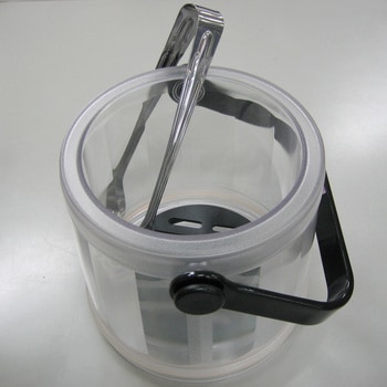 2重アイスペール 3L (トング・目皿付き) クリアー 弁慶(本間冬治工業)