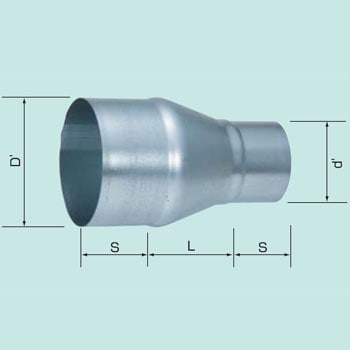 200×150 スパイラル異径継手 1個 クリモト(栗本鉄工所) 【通販サイト