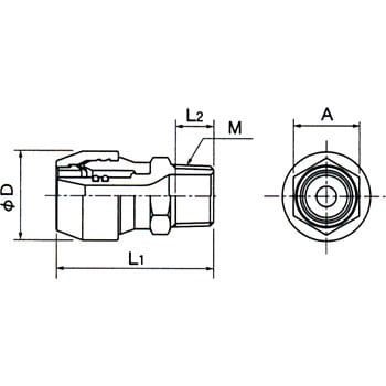 NAM16J プッシュマスターオスアダプター 1個 ブリヂストン 【通販