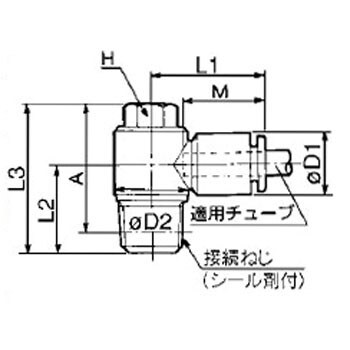 KQV12-04S ユニバーサルエルボユニオン KQV 1個 SMC 【通販サイト