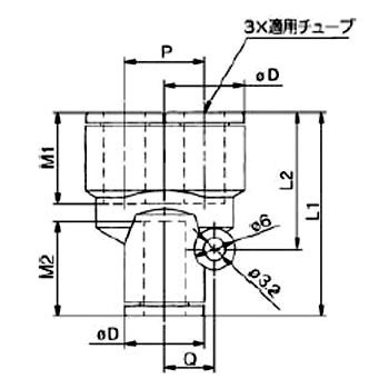 KJU06-00 ユニオンワイ KJU 1個 SMC 【通販モノタロウ】 KJU06-00 ユニオンワイ KJU 1個 SMC 【通販モノタロウ】