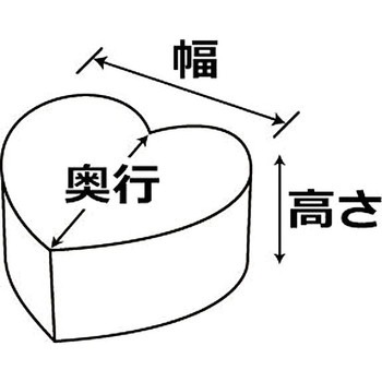 クリアボックス(身・フタかぶせ式)ハート型 HEIKO