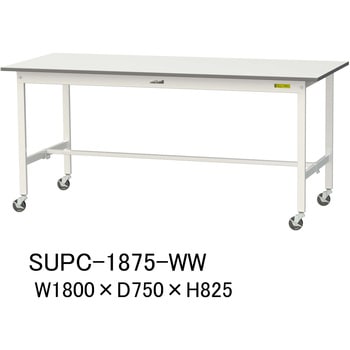 軽量作業台/耐荷重128kg_移動式H825_ワークテーブル150シリーズ 山金工業