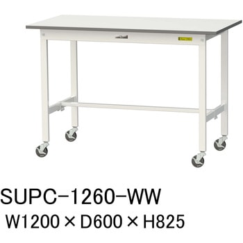軽量作業台/耐荷重128kg_移動式H825_ワークテーブル150シリーズ 山金工業