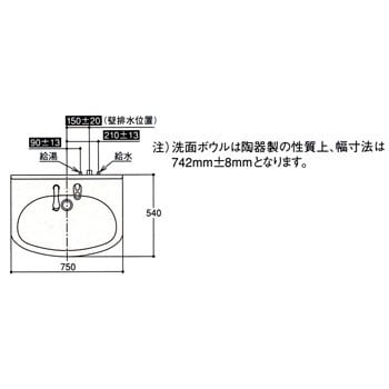 洗面化粧台KRシリーズ(間口750mm)2枚扉/三面鏡(両袖収納タイプ)