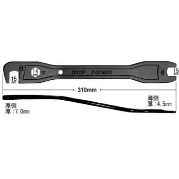 両口ペダルレンチ Tmc ペダル関連工具 通販モノタロウ No A 5015