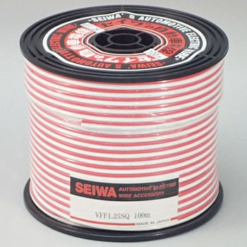 VFF1.25X100RW VFFコード(器具用ビニール平型平行線) 清和工業 35766796