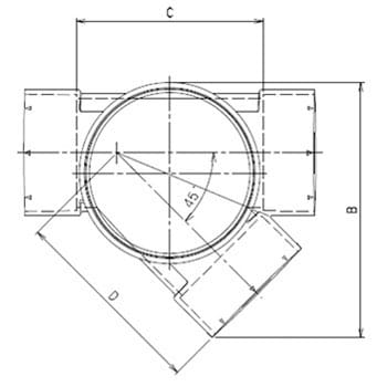 M-45Y 45度合流マス 1個 前澤化成工業 【通販サイトMonotaRO】