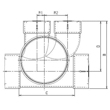 90度2本合流マス 前澤化成工業