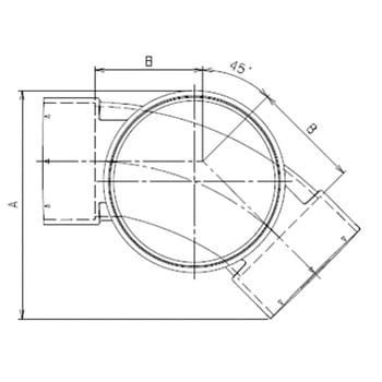 M-45L 45度曲りマス 1個 前澤化成工業 【通販サイトMonotaRO】