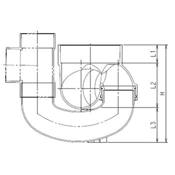 下水道関連製品 ビニマス M 100-200シリーズ 90度曲り外側トラップOUT