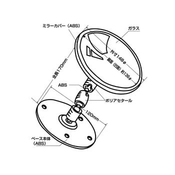 ガレージミラー 光